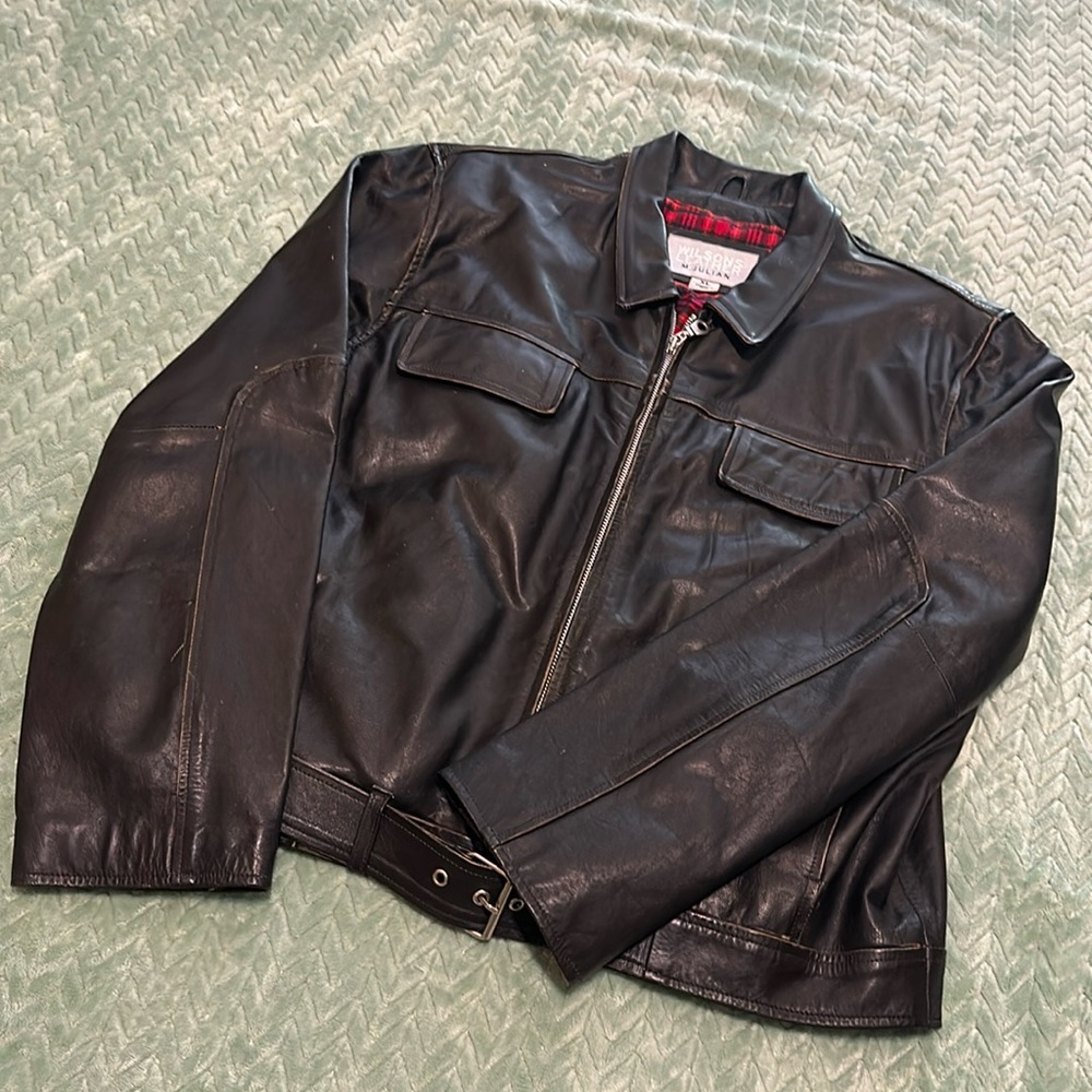 Wilson’s leather black jacket size xl